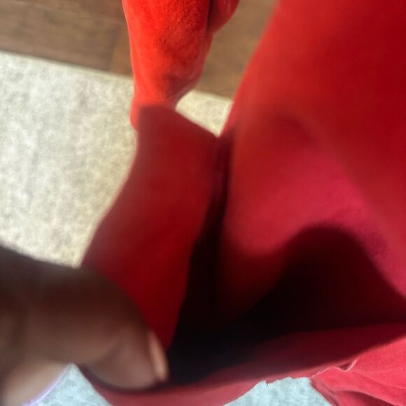 I. Magnin Vakko Vintage Red Suede Fringed Western Jacket M - Picture 4 of 9